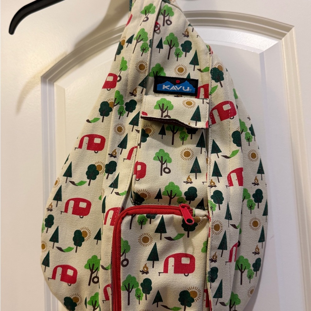 KAVU Rope Bag Campsite Adjustable Strap, New with Tags Campsite Pattern